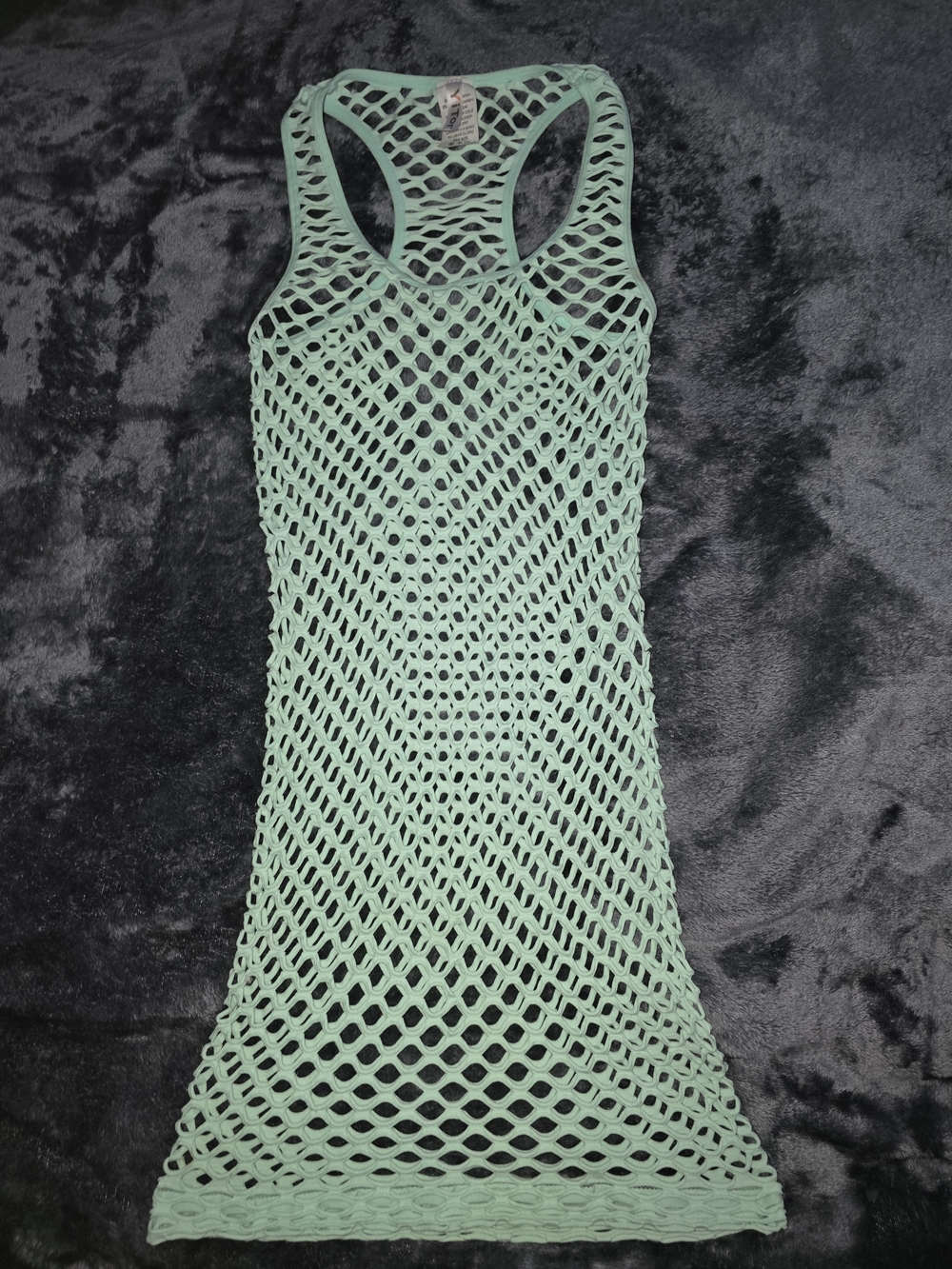 Mint Green Fishnet Lazer Cut Racerback OSFM
